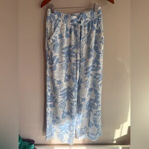 Sienna Sky Blue and White Floral Pants